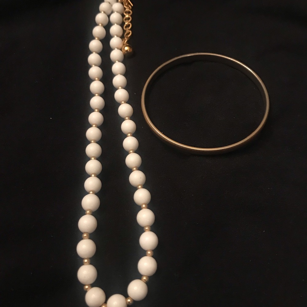 Monet Signed Necklace & Bracelet